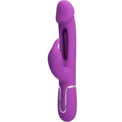 PRETTY LOVE - KAMPAS VIBRATEUR LAPIN MULTIFONCTION 3 EN 1 VIOLET