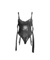 SUBBLIME - 955502 BODY EN DENTELLE AVEC NŒUDS ET JARRETELLES NOIR L/XL