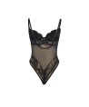 SUBBLIME - 955618 BODY EN DENTELLE AVEC FERMETURE EN BAS NOIR S/M