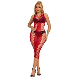 SUBBLIME - 952327 ROBE LONGUE RÉSEILLE ROUGE TAILLE UNIQUE