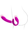 PRETTY LOVE - VIBRATEUR DOUBLE STRAP-ON VALERIE 12 VIBRATIONS VIOLET