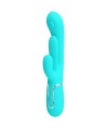 PRETTY LOVE - SHANIA TRIPLE RABBIT VIBRATEUR MULTIFONCTION 3 EN 1 BLEU