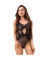 LIVCO CORSETTI FASHION - PAULA LC 20209 BODY CON ADORNOS DE ENCAJE NEGRO S/M