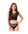 LIVCO CORSETTI FASHION - ELIN LC 20212 SUJETADOR + PANTIES NEGRO S/M