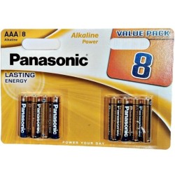 PANASONIC - BLISTER DE PILE AAA ALCALINE BRONZE LR03*8