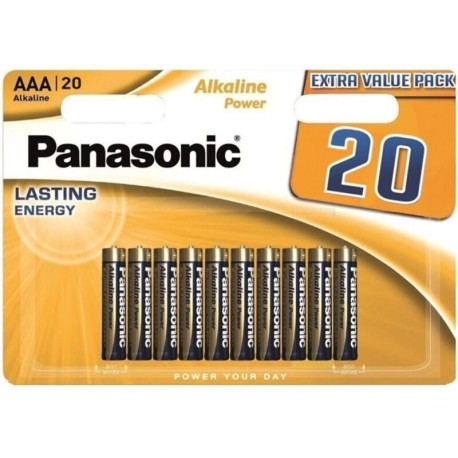 PANASONIC - PILE ALCALINE AAA BRONZE LR03 BLISTER*20