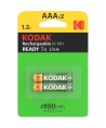 KODAK - BLISTER DE PILE RECHARGEABLE HR03 AAA 650mAh*2