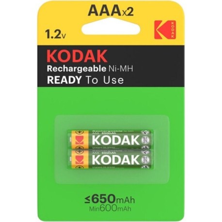 KODAK - BLISTER DE PILE RECHARGEABLE HR03 AAA 650mAh*2