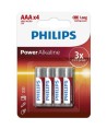 PHILIPS - PILE ALCALINE AAA LR03 BLISTER*4