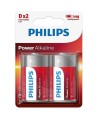 PHILIPS - PILE ALCALINE POWER D LR20 BLISTER*2